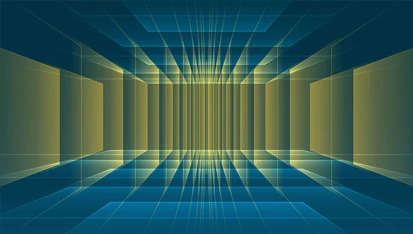 Futuristic Portal Tunnel Abstract Virtual Reality Technology Graphic Concept Your — Stock Vector