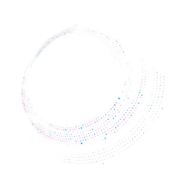 Virtuele Technologie Cirkel Abstracte Achtergrond Met Deeltjes Grafisch Concept Voor — Stockvector