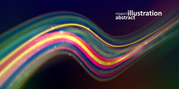 Abstracte Golvende Achtergrond Kleurrijke Golvende Lijnen Voor Brochure Elegante Meerkleurige — Stockvector