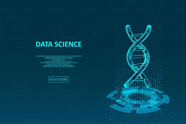 Visualisierung Großer Genomischer Daten Dna Test Genom Karte Grafisches Konzept — Stockvektor