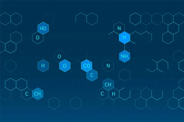 分子结构公式 科学实验室测试 化学配方背景 为您的设计提供图形化概念 — 图库矢量图片