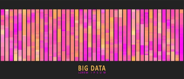 Wizualizacja Dużych Zbiorów Test Dna Mapa Genomu Abstrakcyjna Reprezentacja Infografiki — Wektor stockowy