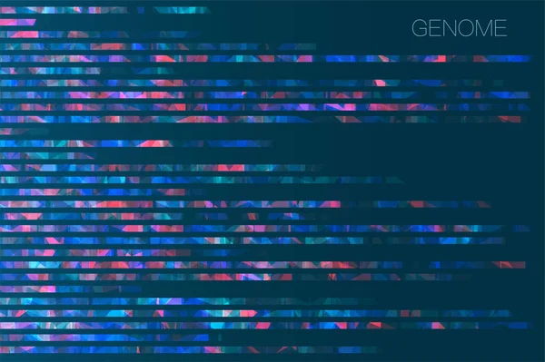 Visualização Grandes Dados Genômicos Teste Adn Mapa Genoma Conceito Gráfico — Vetor de Stock