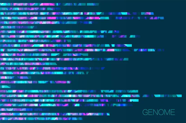 Visualisierung Großer Genomischer Daten Dna Test Genom Karte Grafisches Konzept — Stockvektor