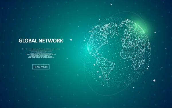 Global Technology Concept Digital Network Graphic Concept Graphic Concept Your — Stock Vector