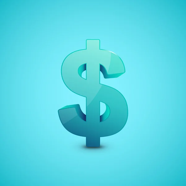 Signo del dólar ilustración — Vector de stock