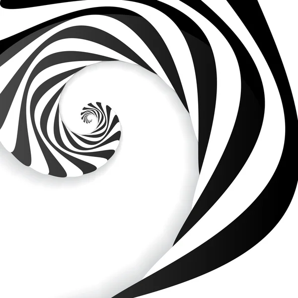 Fond abstrait spirale, art dynamique — Image vectorielle