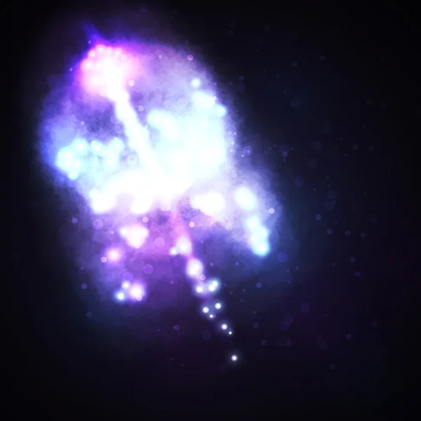 Stjärnklar bakgrund, rika stjärniga bilda nebulosa, — Stock vektor