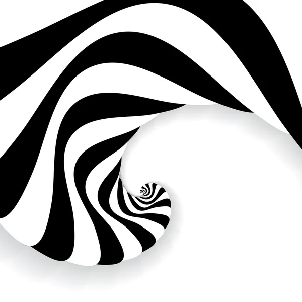Fond abstrait spirale, art dynamique — Image vectorielle