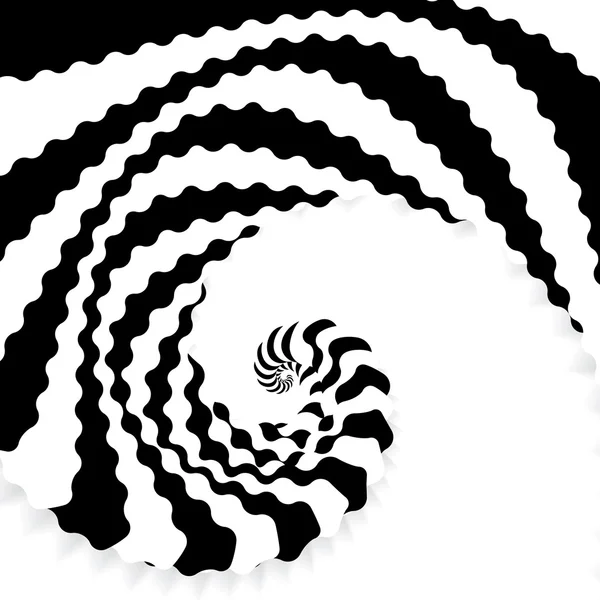 Fond abstrait spirale, art dynamique — Image vectorielle