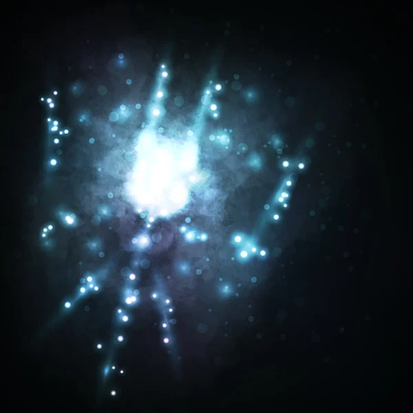 Έναστρο φόντο, πλούσια αστέρι που αποτελούν νεφέλωμα, — Διανυσματικό Αρχείο