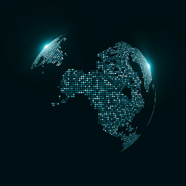 Technologie beeld van globe — Stockvector