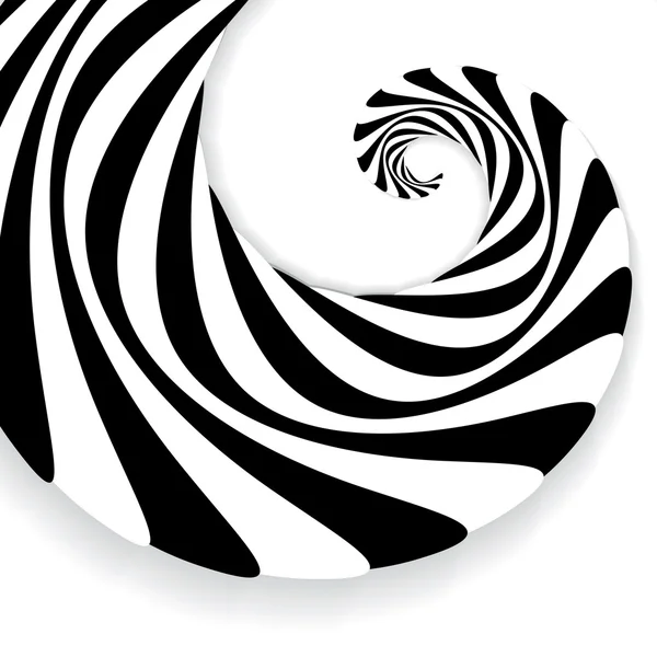 Fond abstrait spirale, art dynamique — Image vectorielle