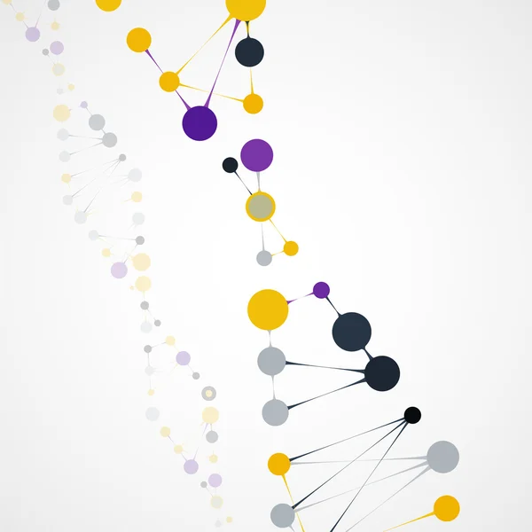 Abstraktní dna, futuristické molekula — Stockový vektor