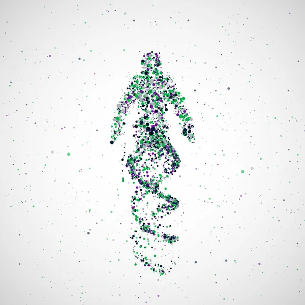 Футуристическая модель человека с ДНК — стоковый вектор