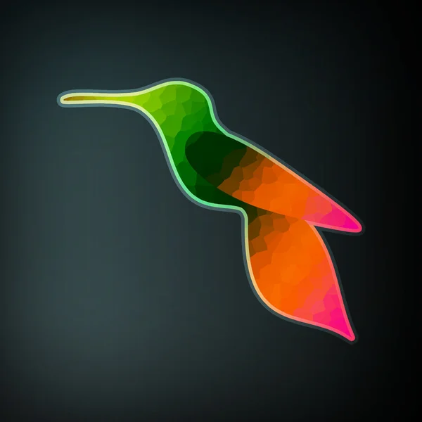 Colibrí abstracto colorido — Vector de stock