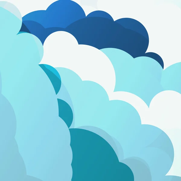 Illustration ciel bleu nuages — Image vectorielle