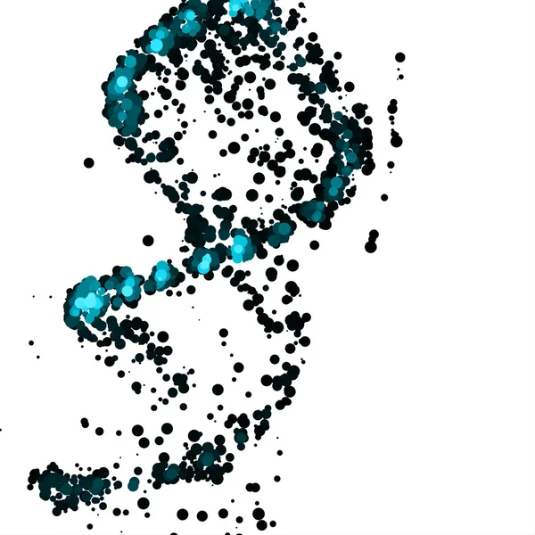 Futurystyczny dna, streszczenie cząsteczki — Wektor stockowy