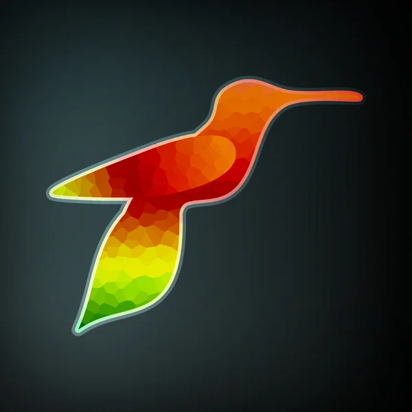 Färgglad abstrakt hummingbird — Stock vektor