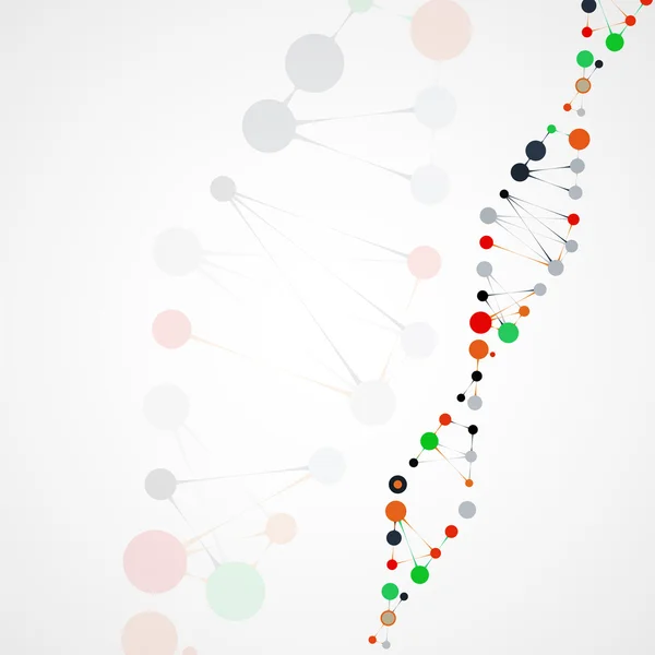 Absztrakt DNS, futurisztikus molekula — Stock Vector