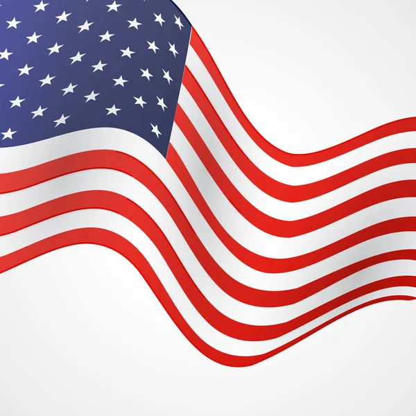 Closeup of American flag — Stock Vector