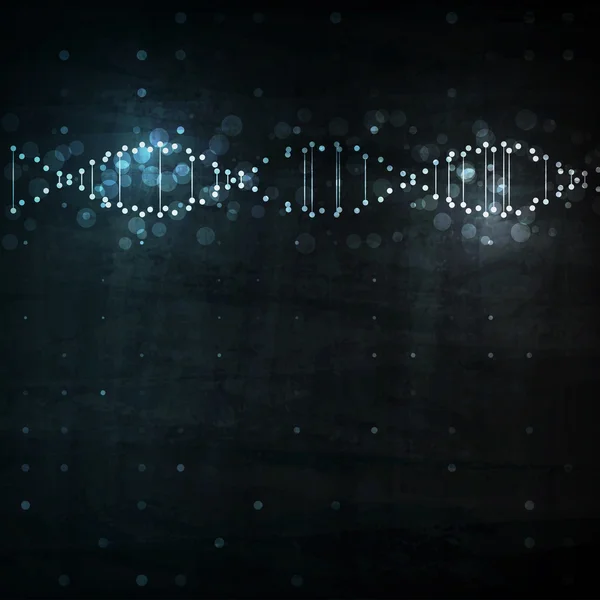 Illustrazione futuristica del DNA — Vettoriale Stock