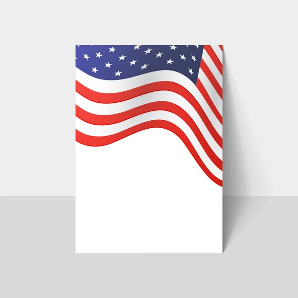 Primer plano de la bandera americana — Vector de stock