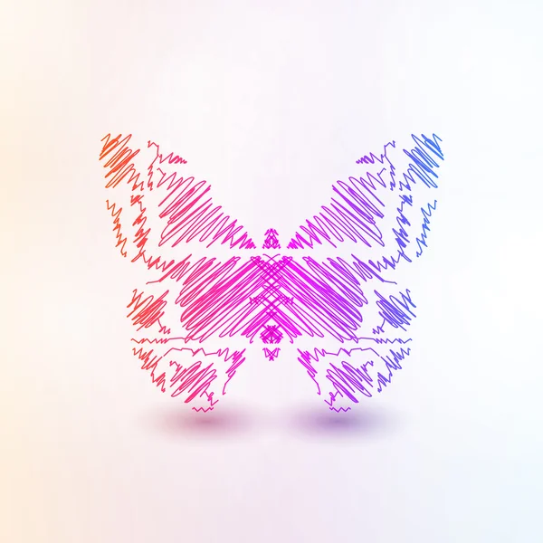 Abstract futuristic butterfly — Stock Vector