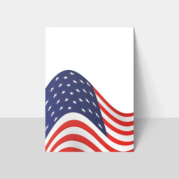 Close-up van Amerikaanse vlag — Stockvector
