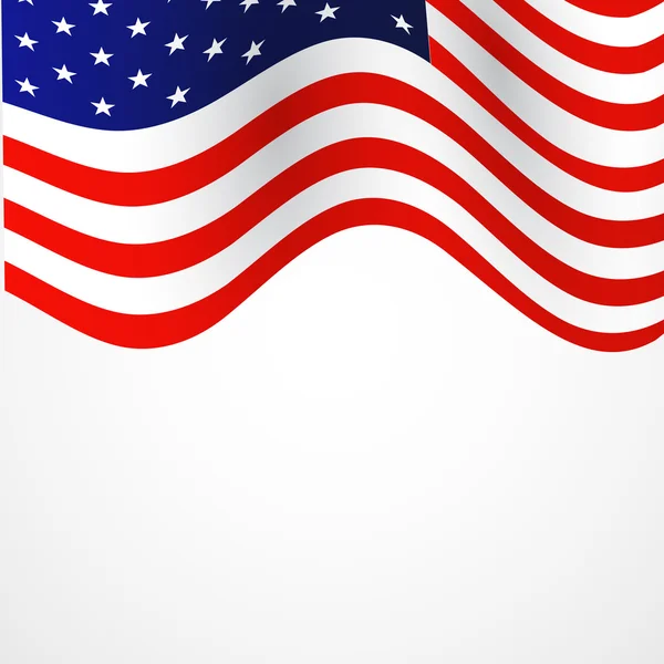 Primer plano de la bandera americana — Vector de stock