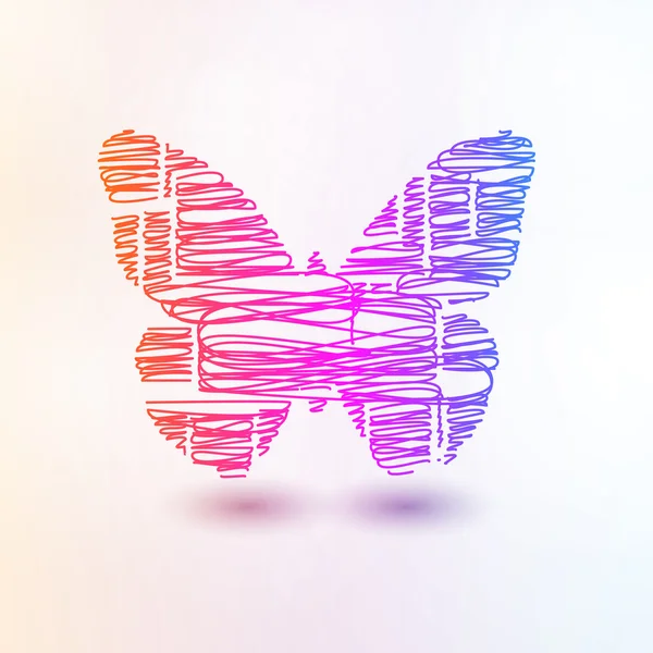 Mariposa futurista abstracta — Vector de stock