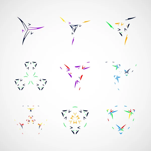 Iconos de líneas abstractas — Vector de stock