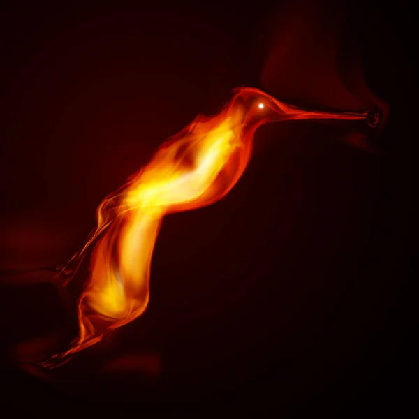 Hořící ohnivý pták — Stockový vektor