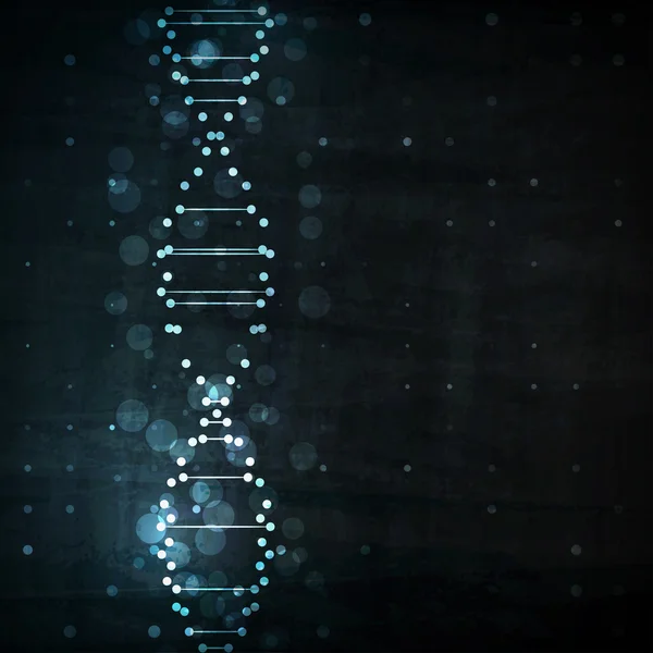 Illustrazione futuristica del DNA — Vettoriale Stock