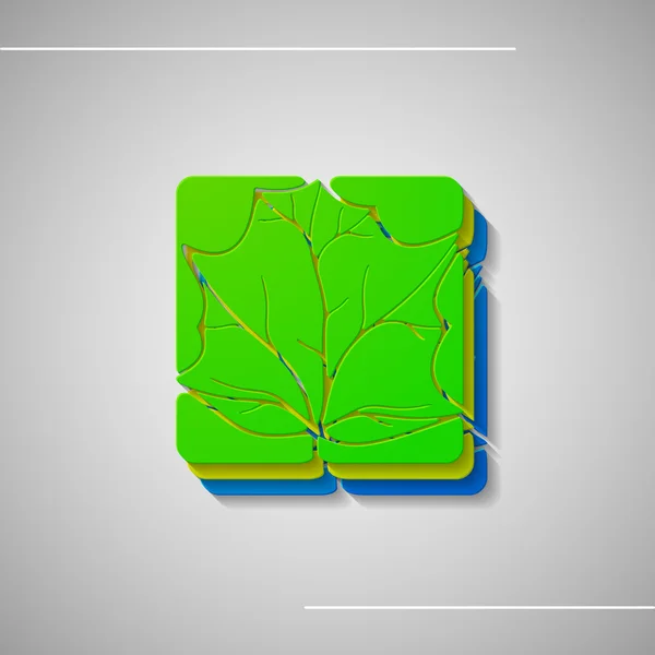 Ensemble de feuilles abstraites — Image vectorielle