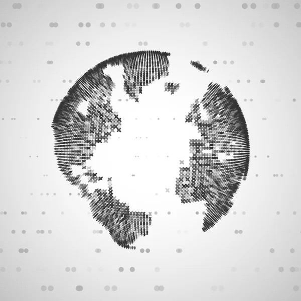Globe technológia képe — Stock Vector