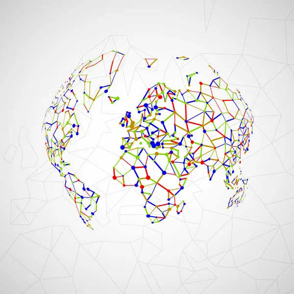Технологический образ земного шара — стоковый вектор