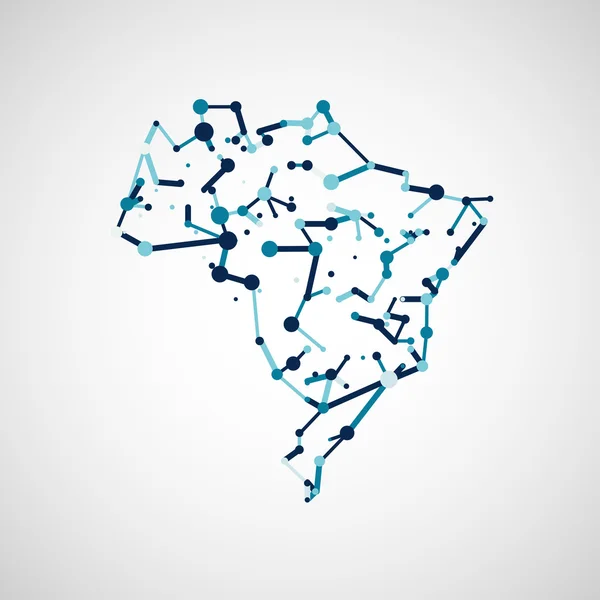 Imagen tecnológica de Brasil — Vector de stock