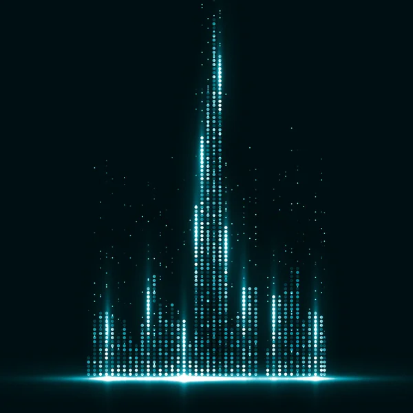 Technologie-Image Dubais — Stockvektor