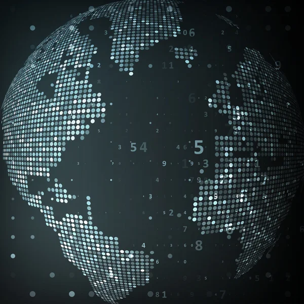Technology image of globe — Stock Vector
