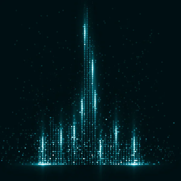 迪拜的技术形象 — 图库矢量图片