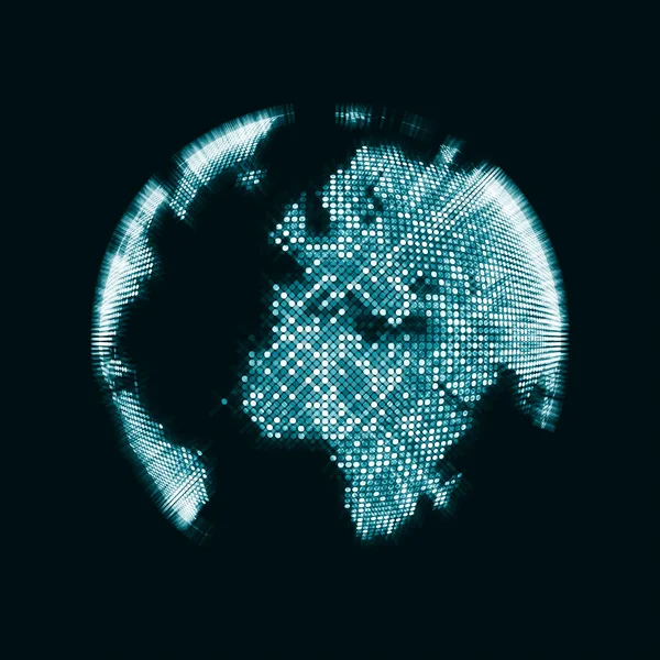 Technologie Bild des Globus — Stockvektor