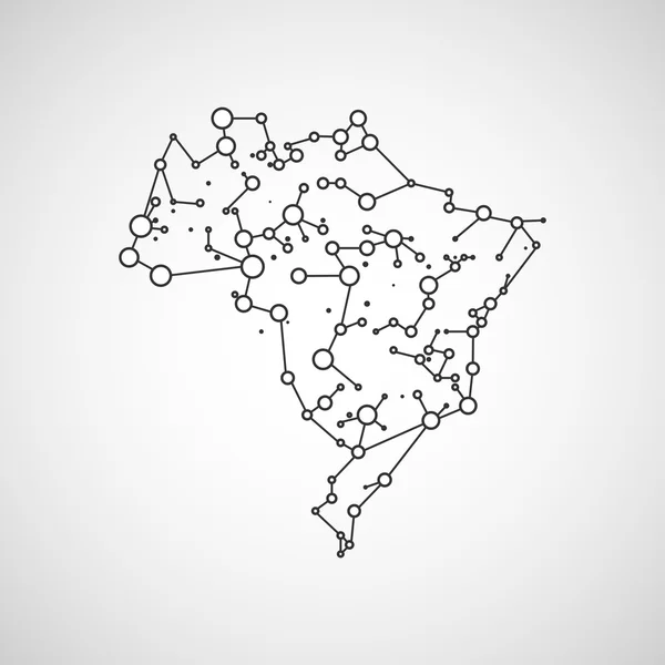 Technology image of Brazil — Stock Vector