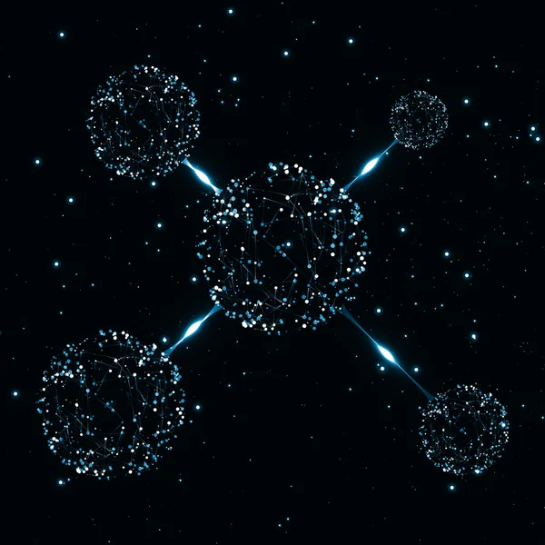 Молекулярная абстрактная структура — стоковый вектор