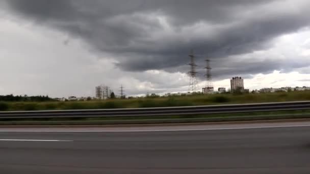 Cars are driving on the road. The movement of cars on the road . Saint Petersburg, Russia July 30, 2020 . Road — Stock Video