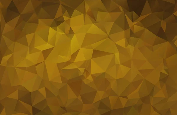 Geometric Vector Triangular Background Gold Yellow Brown Vector Illustration Eps10 — Stock Vector