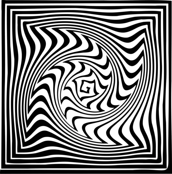 Vector Spiral Spiral Concentric Circles Silhouette Spiral Effect Hypnosis Symmetry — Stock Vector