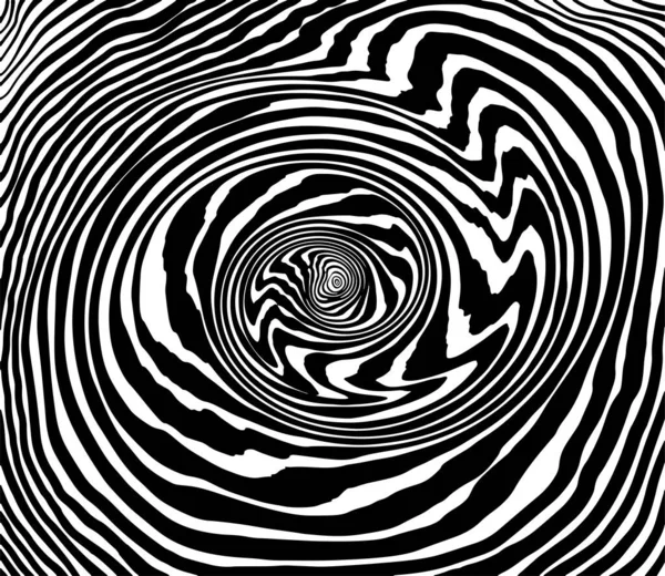 Vector Spiral Spiral Concentric Circles Silhouette Spiral Effect Hypnosis Symmetry — Stock Vector