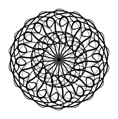 İzole edilmiş, vektör şeklinde. Beyaz arka planda dönen siyah spiral. Hipnoz etkisi. eps10