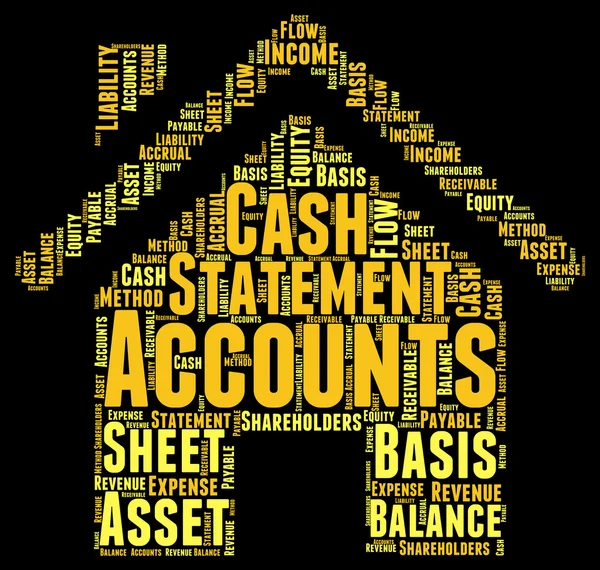 Account Word Cloud Illustration In House Shape — Stock Photo, Image